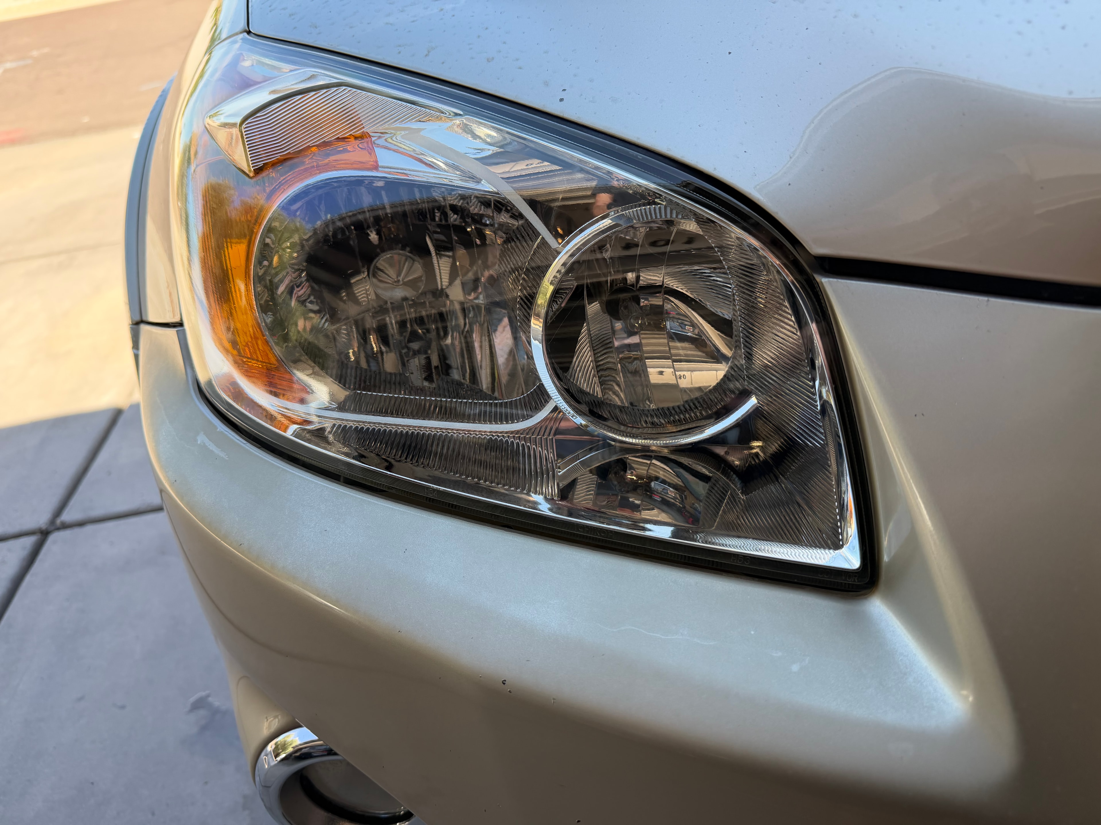 Clear vehicle headlight after restoration
